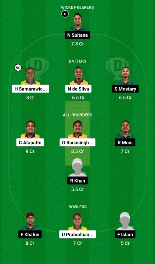 SL-W vs BD-W Dream11 Prediction, Fantasy Tips