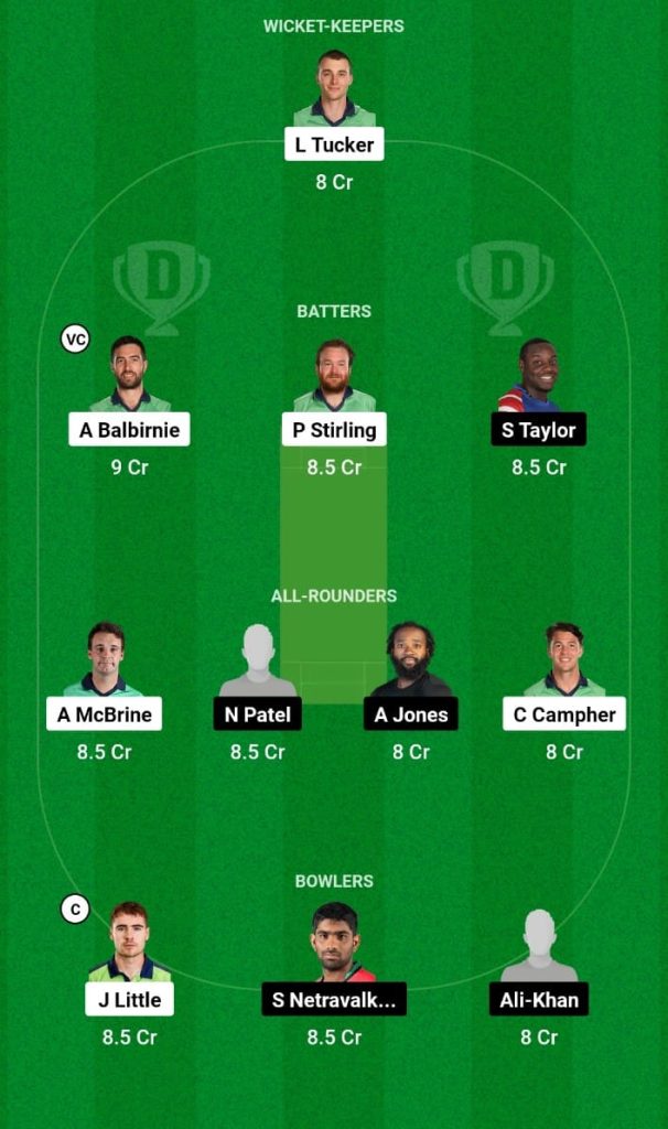 IRE vs USA Dream11 Prediction, Fantasy Tips