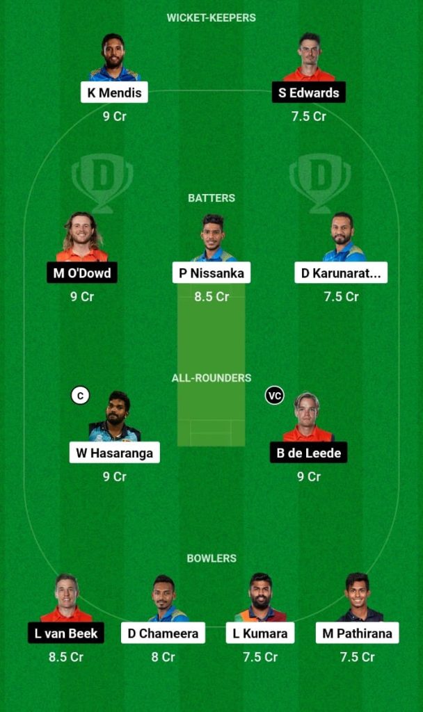 SL vs NED Dream11 Prediction, Fantasy Tips