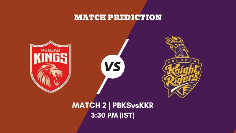 IPL 2023 Match 2 PBKS vs KKR Today's Match Prediction