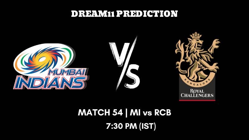 IPL 2023 Match 54 MI vs RCB Dream11 Prediction, Fantasy Tips