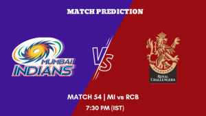 IPL 2023 Match 54 MI vs RCB Today's Match Prediction