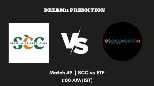 KCC Friendi Mobile T20 Champions Trophy 2023 Match 49 SCC vs ETF Dream11 Prediction, Fantasy Tips