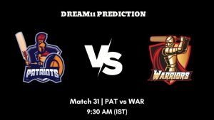 Siechem Pondicherry T10 2023 Match 31 PAT vs WAR Dream11 Prediction, Fantasy Tips