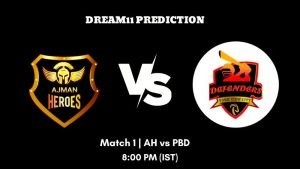 Ajman T10 2023 Match 1 AH vs PBD Dream11 Prediction, Fantasy Tips