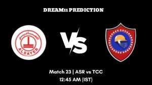 KCC T10 Summer Challenge League 2023 Match 23 ASR vs TCC Dream11 Prediction, Fantasy Tips