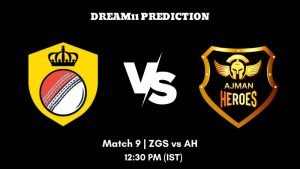 Ajman T10 2023 Match 9 ZGS vs AH Dream11 Prediction, Fantasy Tips