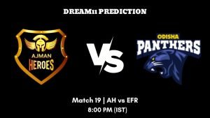 Ajman T10 2023 Match 19 AH vs EFR Dream11 Prediction, Fantasy Tips