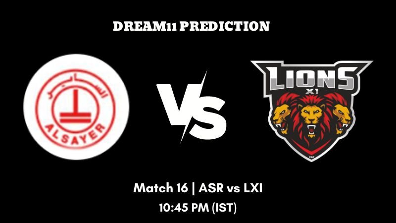 KCC T10 Summer Challenge League 2023 Match 16 ASR vs LXI Dream11 Prediction, Fantasy Tips