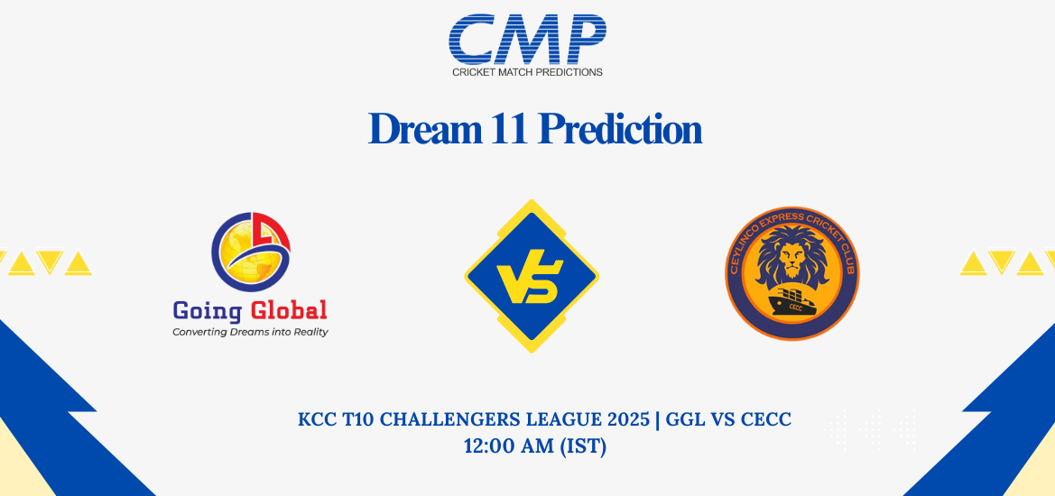 GGL vs CECC Dream11 Prediction KCC T10 Challengers League 2025 Match 10 Fantasy Tips