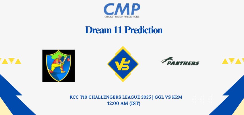 GGL vs KRM Dream11 Prediction KCC T10 Challengers League 2025 Match 6 Fantasy Tips