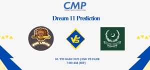 SNK vs PAHK Dream11 Prediction KL T20 Bash 2025 Match 13 Fantasy Tips