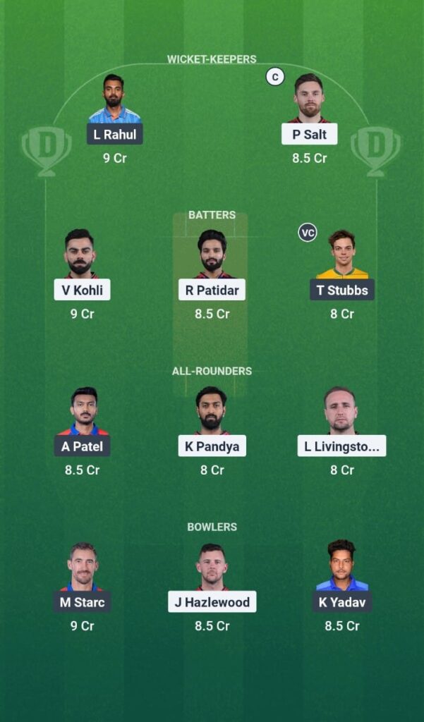 RCB vs DC Dream11 Prediction, Match 24 | IPL 2025