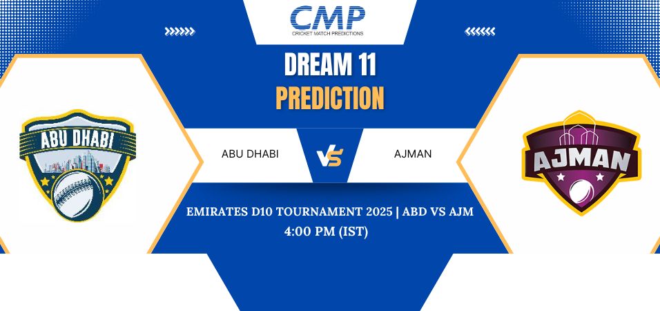 ABD vs AJM Dream11 Prediction Today Match Emirates D10 Tournament 2025 Match 17 Fantasy Tips