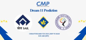 BSP vs MAH Dream11 Prediction Chhattisgarh T20 2025 Match 14 Fantasy Tips