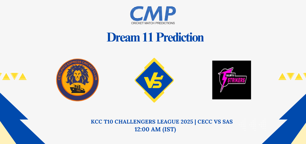 CECC vs SAS Dream11 Prediction KCC T10 Challengers League 2025 2nd Semi-Final Fantasy Tips