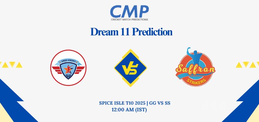 GG vs SS Dream11 Prediction Today Match Spice Isle T10 2025 Match 20 Fantasy Tips