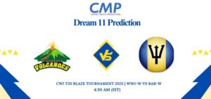 CWI T20 Blaze Tournament 2025 Match 15 WWI-W vs BAR-W Dream11 Prediction