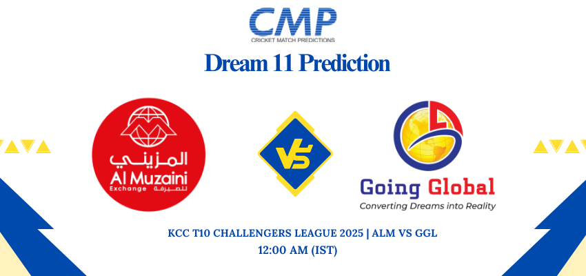 KCC T10 Challengers League 2025 Match 32 ALM vs GGL Dream11 Prediction