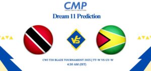 CWI T20 Blaze Tournament 2025 Match 12 TT-W vs GY-W Dream11 Prediction
