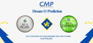 PEA vs EME Dream11 Prediction KCA TCM Pink T20 Challengers 2025 Match 20 Fantasy Tips