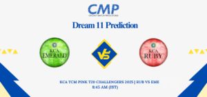 RUB vs EME Dream11 Prediction KCA TCM Pink T20 Challengers 2025 Match 15 Fantasy Tips