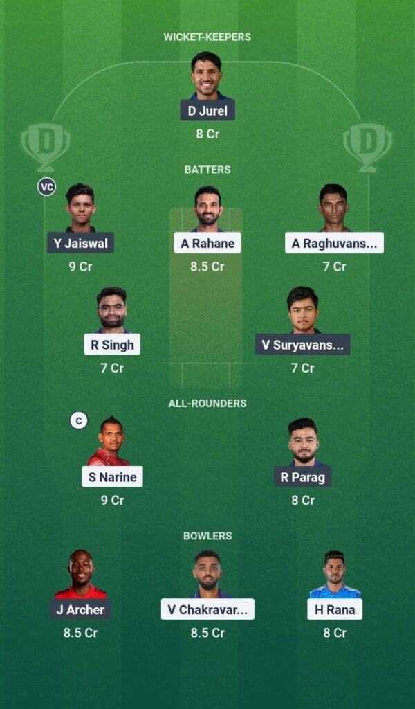 KKR vs RR Dream11 Prediction IPL 2025 Match 53 Fantasy Tips