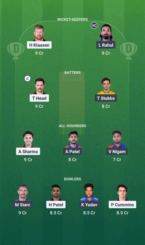 SRH vs DC Dream11 Prediction Match 55- IPL 2025 Tips Playing 11 & Pitch Report