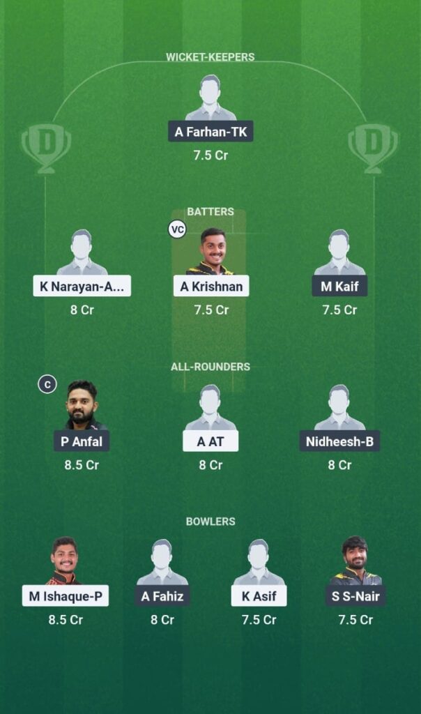 MAP vs KAG Dream11 Prediction Today Match Kerala Men's T20 Challenger Trophy 2025 Match 3 Fantasy Tips