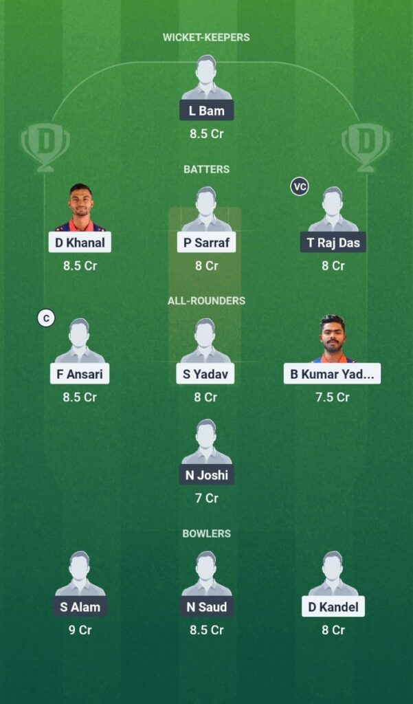 NBS vs YBB Dream11 Prediction Today Match Nepal T10 2025 Match 1 Fantasy Tips