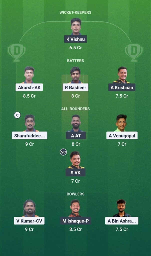 TRI vs MAP Dream11 Prediction Today Match Kerala Men's T20 Challenger Trophy 2025 Match 9 Fantasy Tips