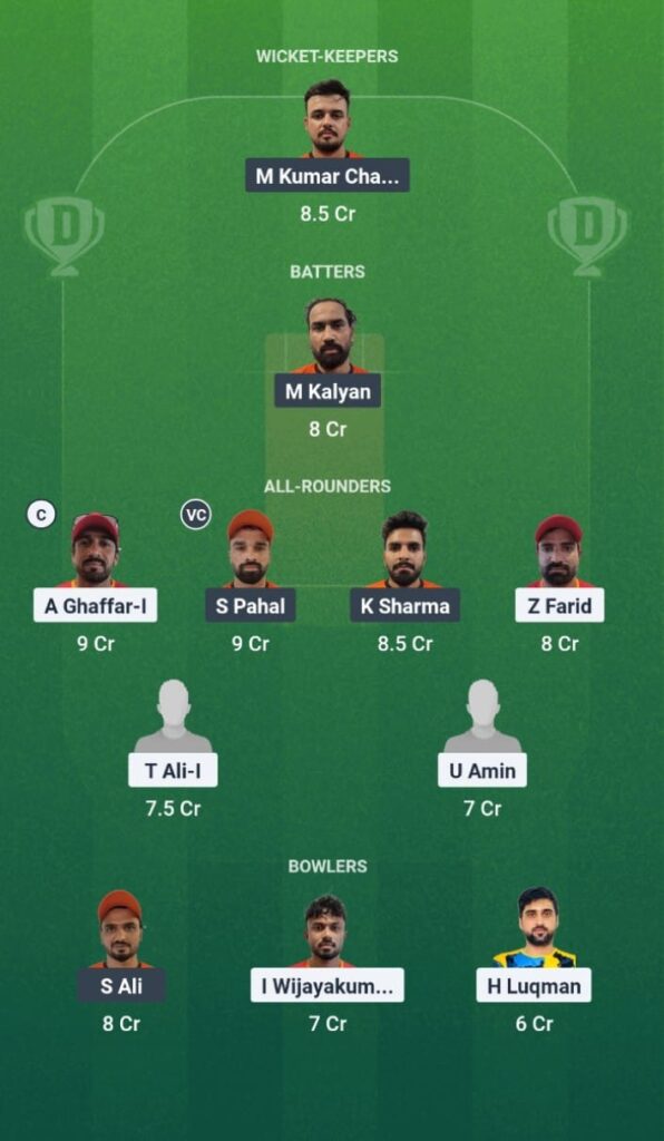 EMR vs FUJ Dream11 Prediction Today Match Emirates D10 Tournament 2025 Match 20 Fantasy Tips