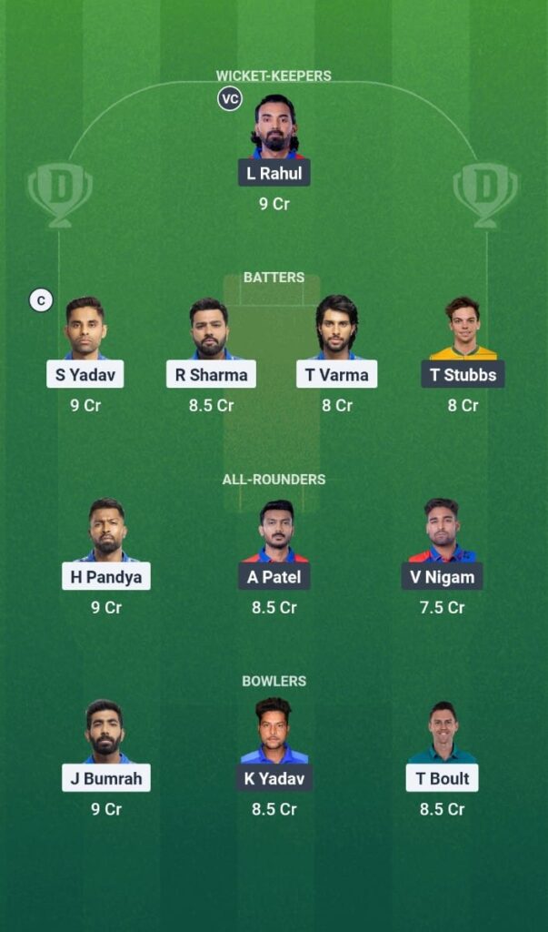 MI vs DC Dream11 Prediction Match 63– Fantasy Tips & XI