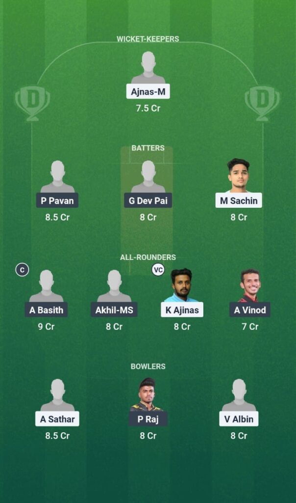 KOY vs KOL Dream11 Prediction Today Match Kerala Men's T20 Challenger Trophy 2025 Match 22Fantasy Tips