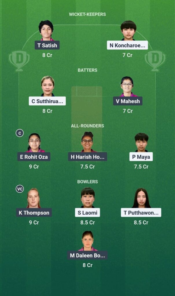 THI-W vs UAE-W Dream11 Prediction Women’s T20I Quadrangular Series in Thailand 2025 1st semi final Fantasy Tips