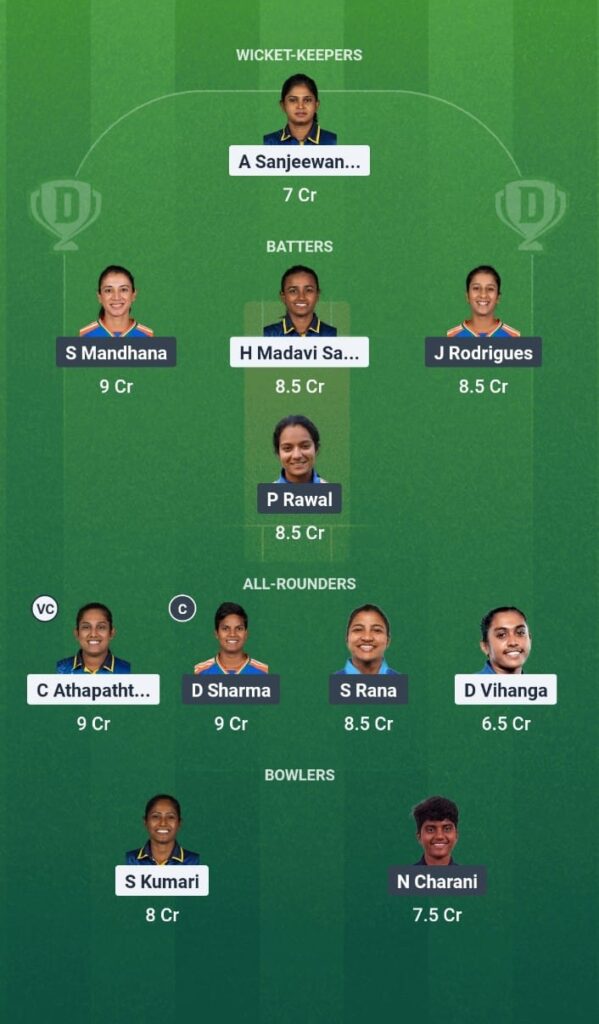 IND-W vs SL-W Dream11 Prediction Sri Lanka Women's Tri-Nation Series 2025 Final Fantasy Tips