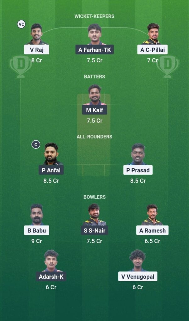 APH vs KAG Dream11 Prediction Today Match Kerala Men’s T20 Challenger Trophy 2025 Match 10 Fantasy Tips