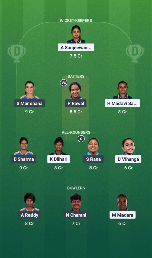 SL-W vs IND-W Dream11 Prediction Sri Lanka Women's Tri-Nation Series 2025 Match 4 Fantasy Tips