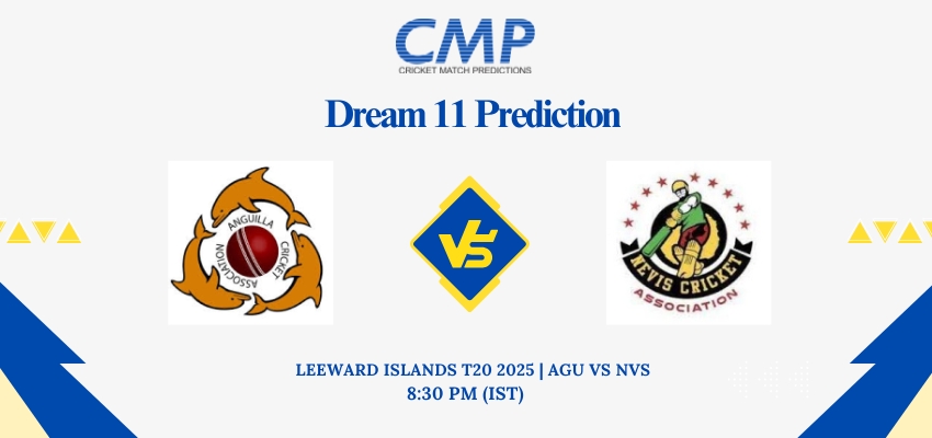 AGU vs NVS Dream11 Prediction Leeward Islands T20 2025 Match 10 Fantasy Tips