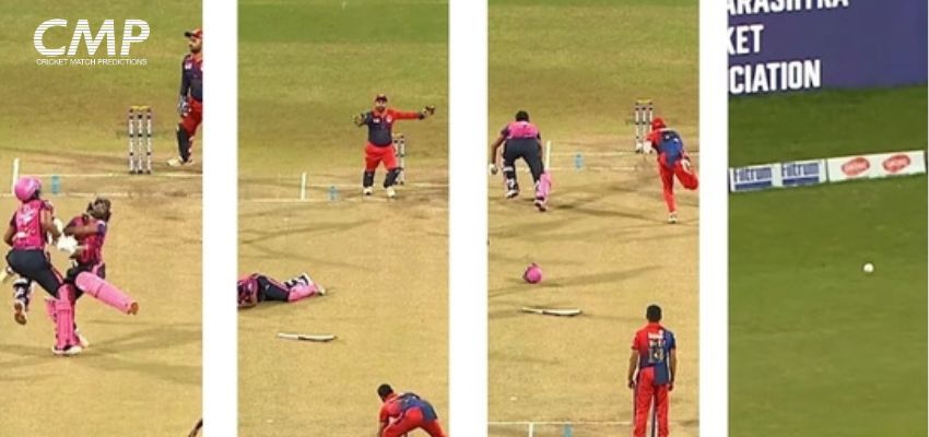 Chaos in MPL Batters Collide Tripathi Misses Run Out