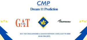 GAT vs KRM Dream11 Prediction Today Match KCC T20 Challengers A League Edition 3 2025 Match 32 Fantasy Tips