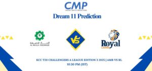 AMB vs RL Dream11 Prediction Today Match KCC T20 Challengers A League Edition 3 2025 Match 31 Fantasy Tips