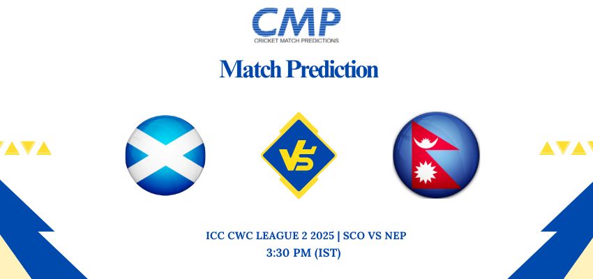 ICC CWC League 2 2025 Match 77 SCO vs NEP Prediction Who Will Win Today