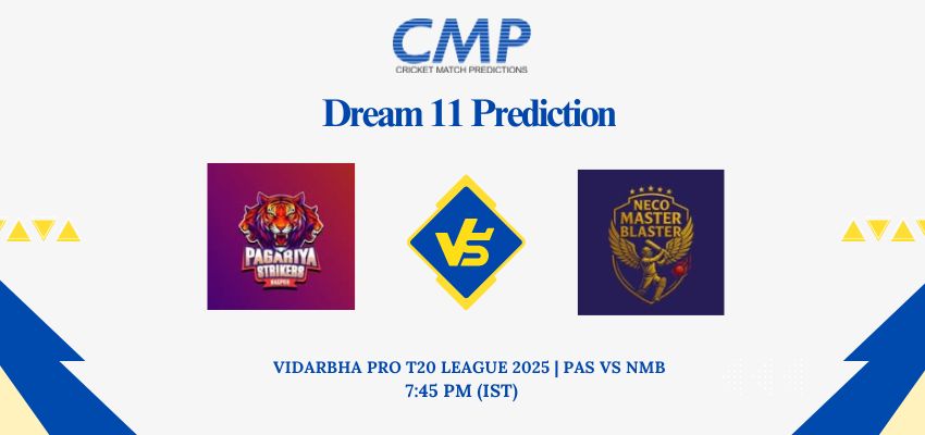 PAS vs NMB Dream11 Prediction Today Match Vidarbha Pro T20 League 2025 Match 13 Fantasy Tips