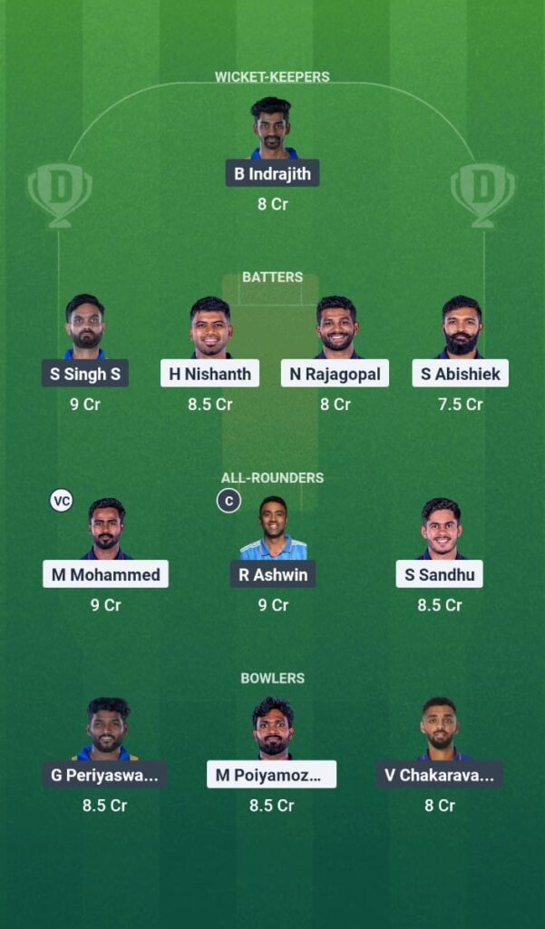 SS vs DD Dream11 Prediction Today Match Tamil Nadu Premier League 2025 Match 15 Fantasy Tips