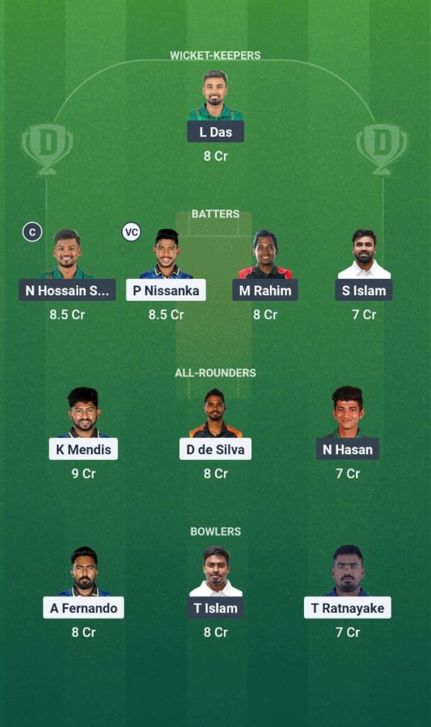 SL vs BSN Dream11 Prediction Bangladesh Tour of Sri Lanka 2025 2nd Test Fantasy Tips
