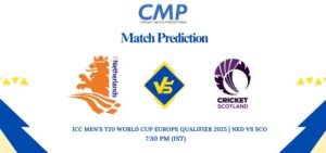 ICC Men’s T20 World Cup Europe Qualifier 2025 Match 6 NED vs SCO Prediction Who Will Win Today