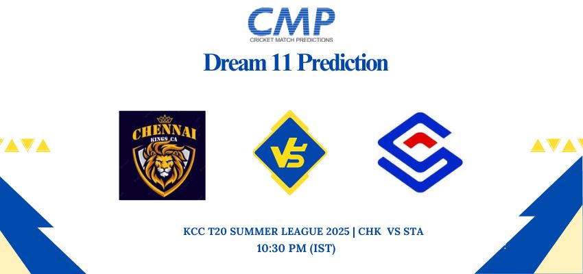 CHK vs STA Dream11 Prediction KCC T20 Summer League 2025 Match 11 Fantasy Tips