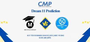 MEC vs BNC Dream11 Prediction Today Match KCC T20 Summer League 2025 Match 18 Fantasy Tips