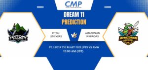 PTS vs AMW Dream11 Prediction Today Match St. Lucia T10 Blast 2025 Match 20 Fantasy Tips